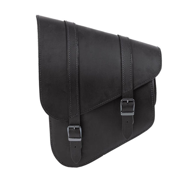 MCS, full leather swing arm bag left, 9 liter. Black — 18-25 Softail