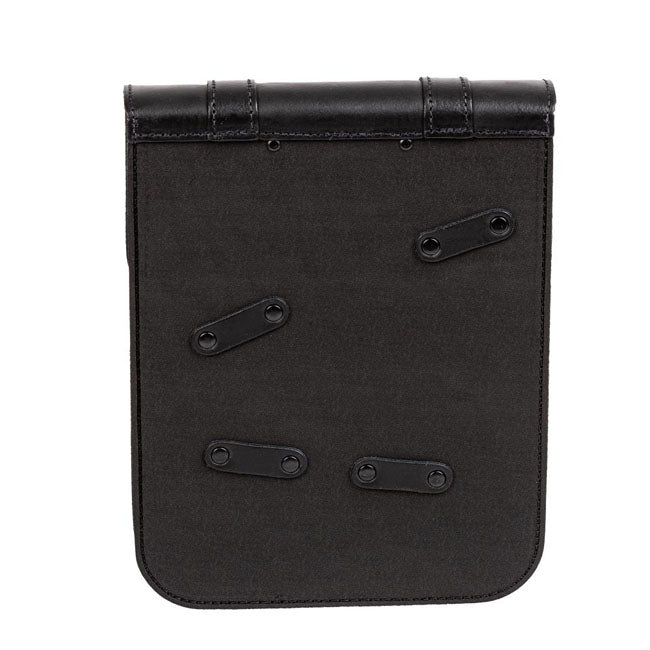 MCS, full leather swing arm bag left, 9 liter. Black — 18-25 Softail
