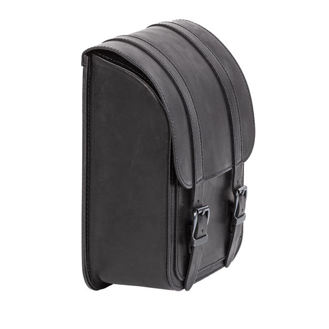 MCS, full leather swing arm bag left, 9 liter. Black — 18-25 Softail