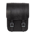 MCS, full leather swing arm bag left, 9 liter. Black — 18-25 Softail