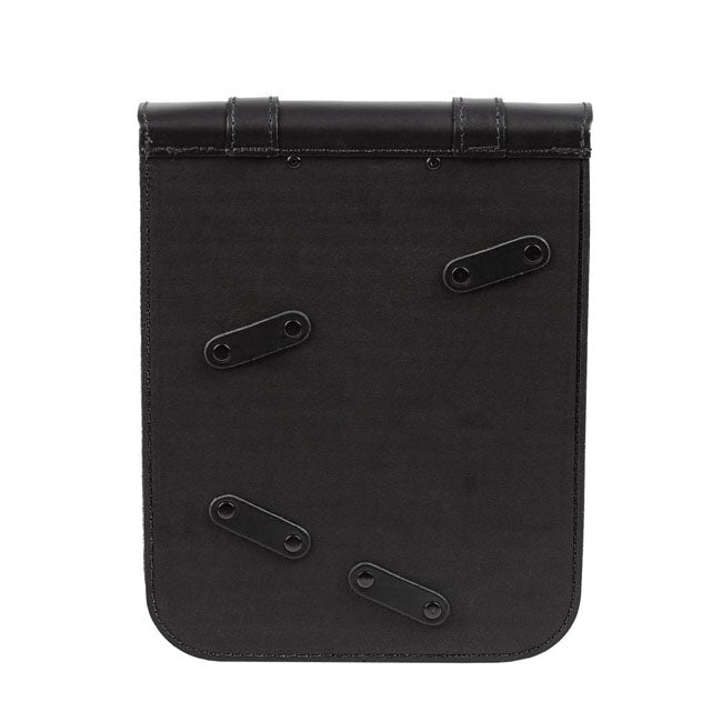 MCS, full leather swing arm bag left, 10 liter. Black