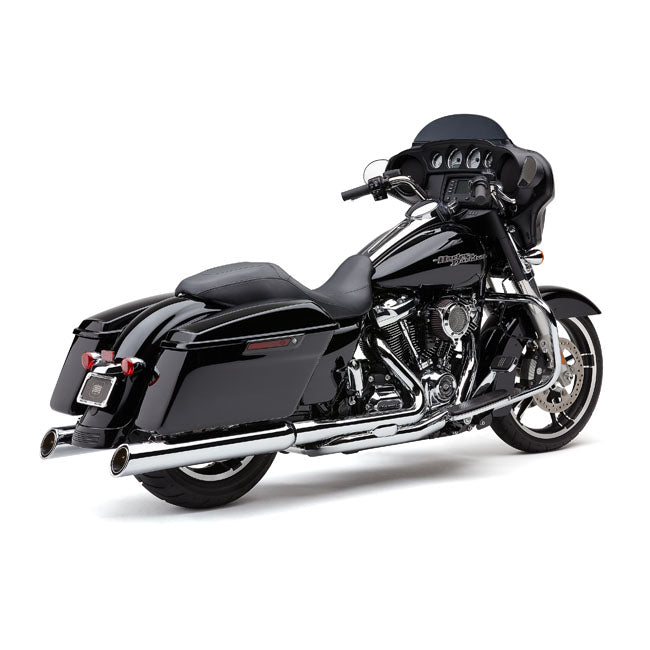 Cobra, 909 Upper Cut 4" slip-on mufflers. Chrome — 95-16 FLT/Touring (NU)