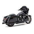 Cobra, 909 Upper Cut 4" slip-on mufflers. Black — 95-16 FLT/Touring (NU)