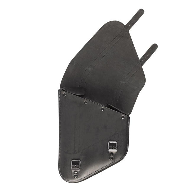 MCS, full leather swingarm bag left, 6.5 liter. Black — 84-17 Softail (NU); Suzuki: 08-up C1800 Intruder/Boulevard C109R; 09-up M1500 Intruder Boulevard M90; 06-up M1800R/2 Intruder/Boulevard M109R/2; 06-09 M800 Intruder