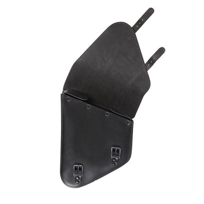 MCS, full leather swingarm bag left, 6.5 liter. Black — 18-25 Softail