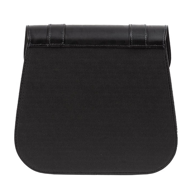 MCS, leather single saddlebag, 18 liter. Black