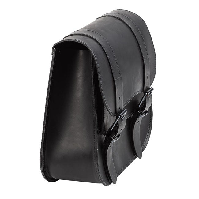 MCS, leather single saddlebag, 18 liter. Black