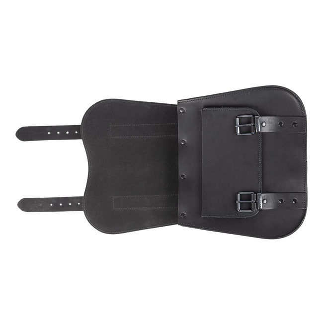 MCS, leather single saddlebag, 18 liter. Black