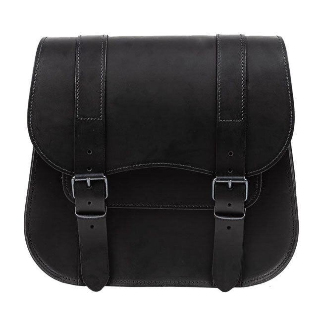 MCS, leather single saddlebag, 18 liter. Black