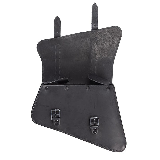 MCS, leather swingarm bag left, 6.5 liter. Black