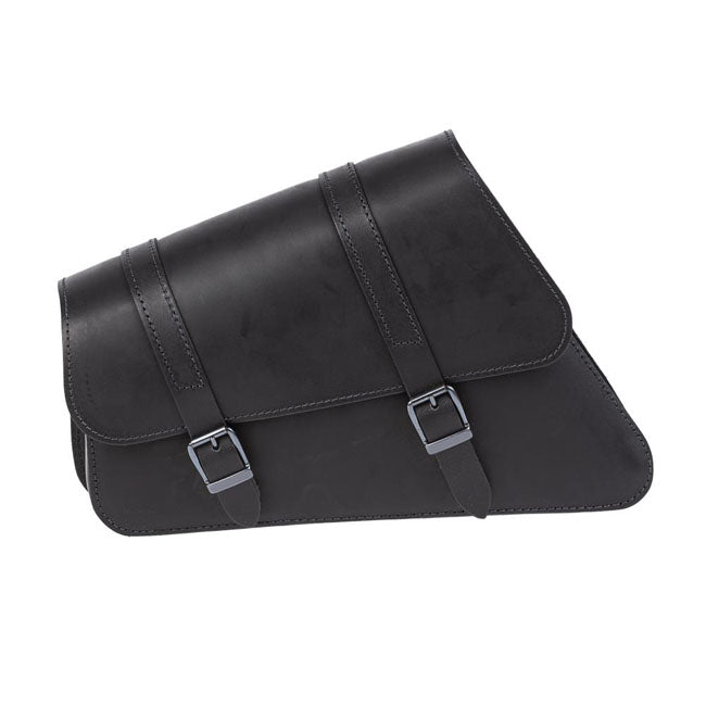 MCS, leather swingarm bag left, 6.5 liter. Black