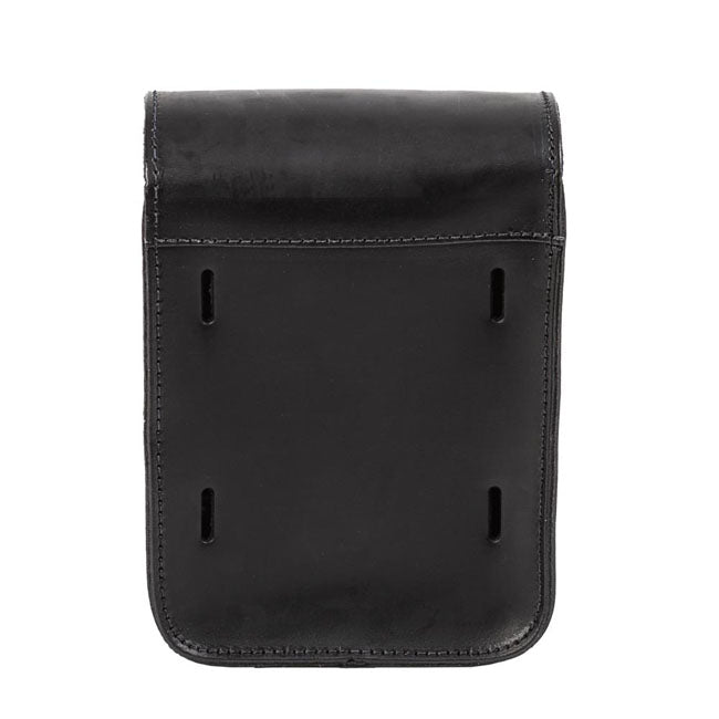 MCS, full leather sissy bar bag. Black