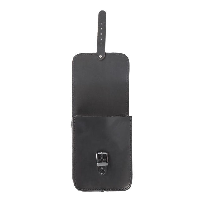 MCS, full leather sissy bar bag. Black