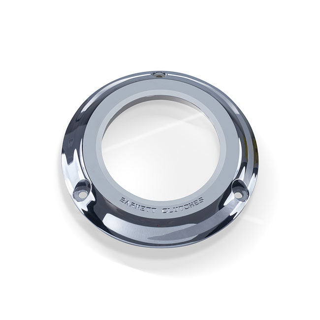 Barnett, clear derby cover. Chrome — 70-98 Big Twin (NU)