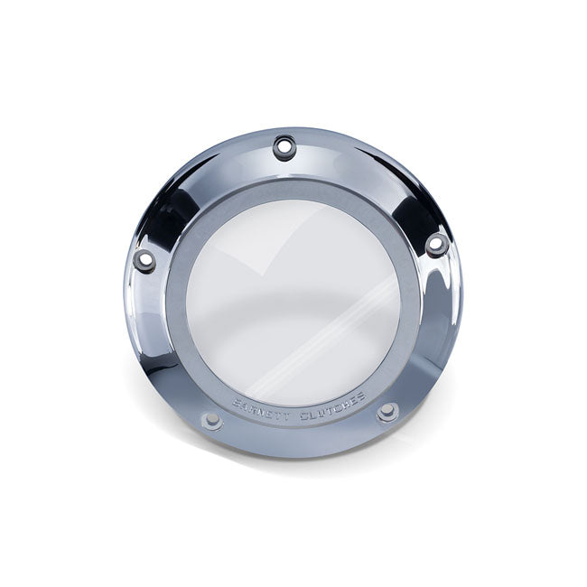 Barnett, clear derby cover. Chrome — 07-16 Big Twin (NU); 2018 Fatbob