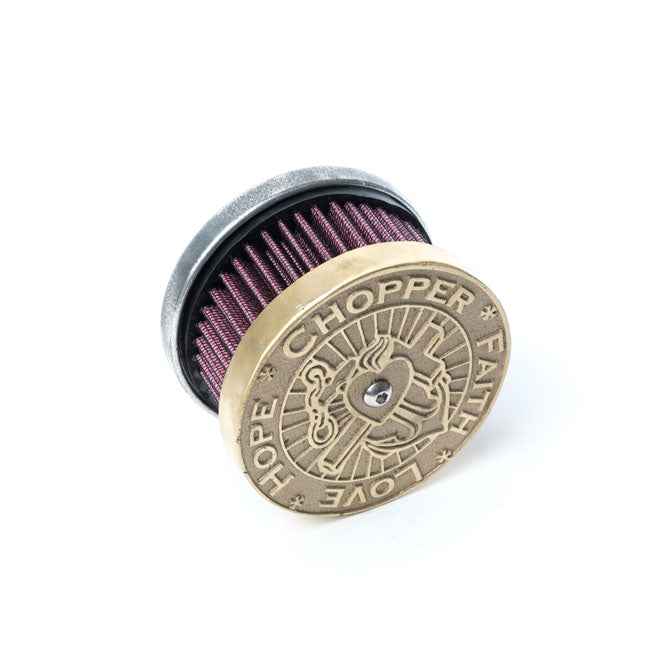 Wannabe Choppers, WannaSucker ''CFLH'' air cleaner. Brass — Models equipped with S&S Super E/G carburetor