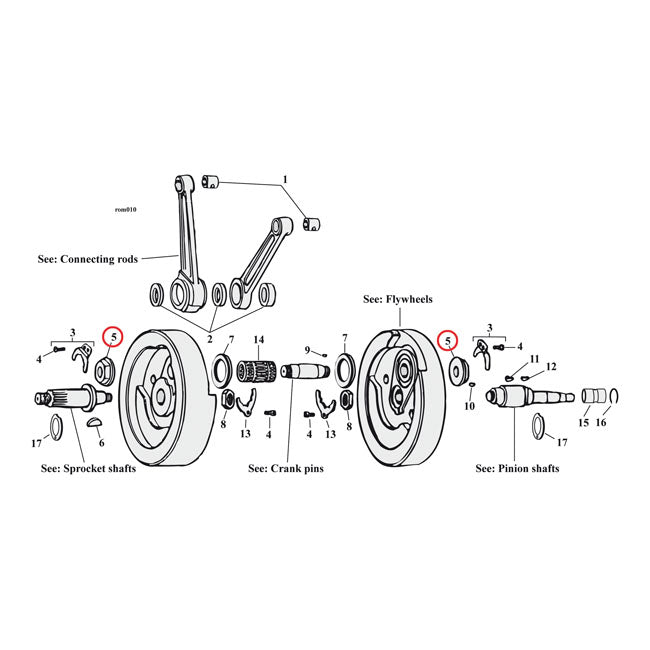 Nut, crankpin — L81-E83 Big Twin (NU)