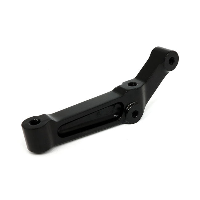 PM, Radial mount caliper bracket. Black, right front