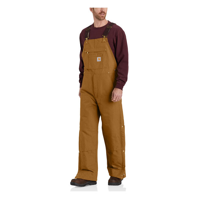 Carhartt Duck insulated bib overall carhartt brown — Men size XL
