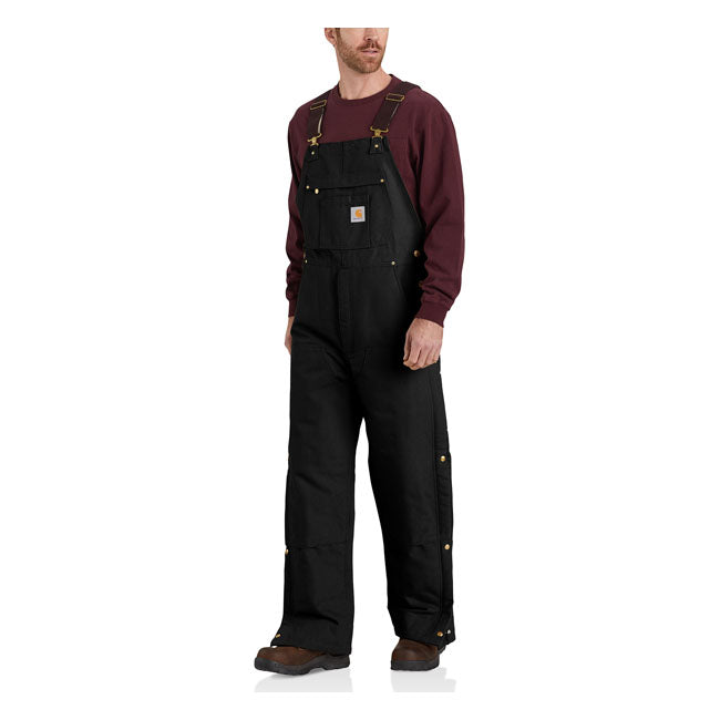 Carhartt Duck insulated bib overall black — Men size M
