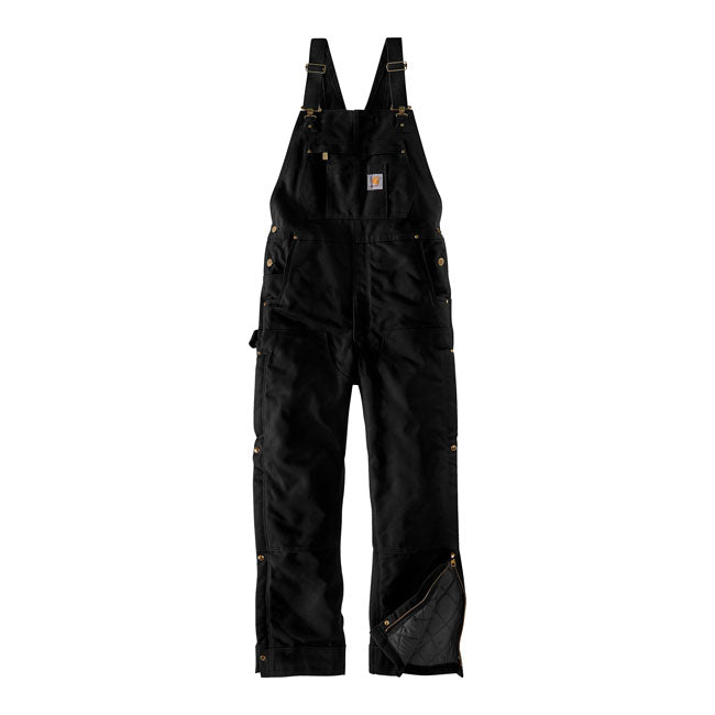 Carhartt Duck insulated bib overall black — Men size M