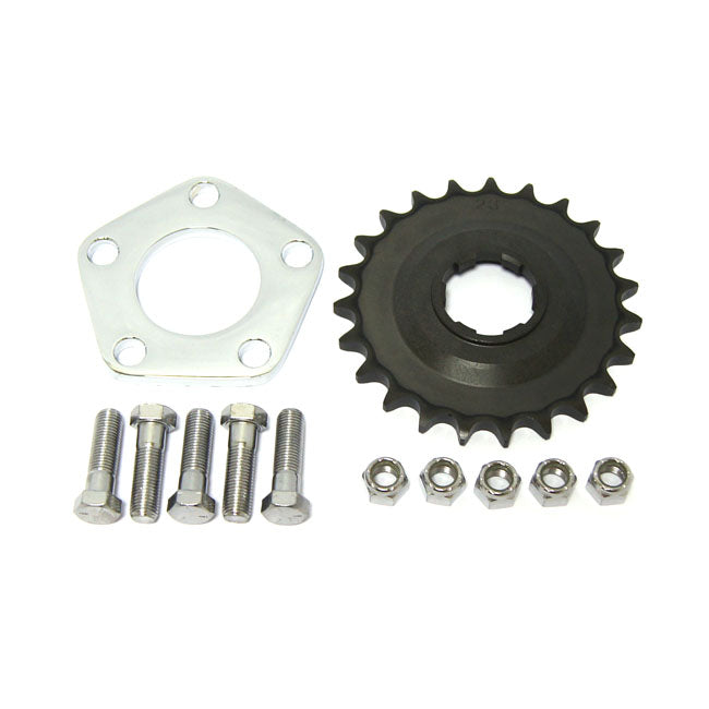 1/4" offset sprocket & spacer kit — 36-85 4-SPEED Big Twin (NU) & custom applications