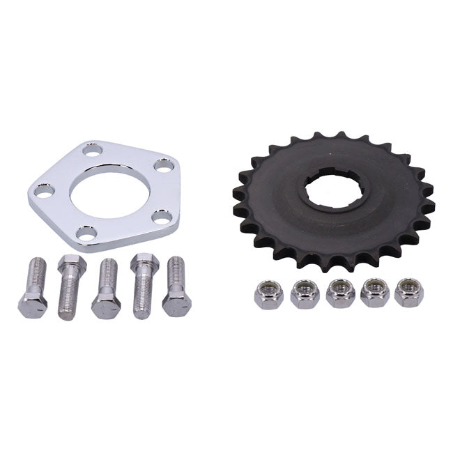 1/4" offset sprocket & spacer kit — 36-85 4-speed Big Twin (NU) & custom applications