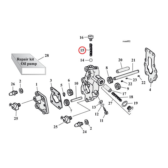 Spring, oil pump check valve