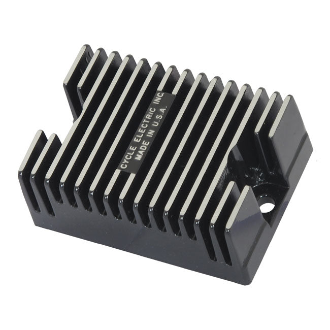 Cycle Electric, voltage regulator. Black — 65-69 FL; 65-77 XL Sportster (NU)