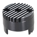 Cycle Electric, 12V voltage regulator. Black — 65-69 FL; 65-81 XL Sportster. With small 12-volt battery in oil tank.
