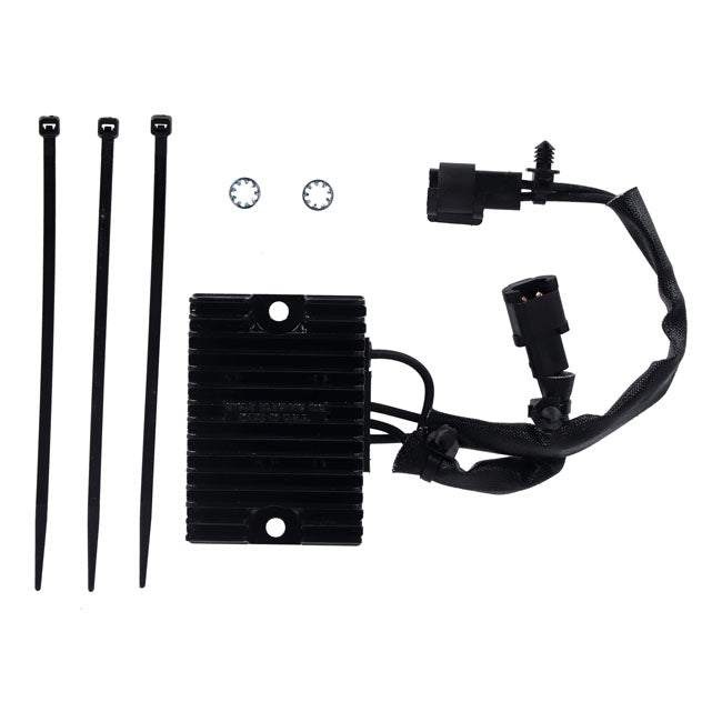 Cycle Electric, voltage regulator/rectifier. Black — 09-13 XL Sportster; 08-12 XR1200 (NU)