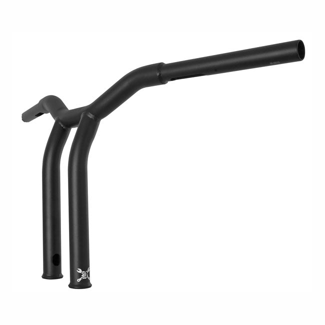 Burly, Dominator raked 1-1/4" T-bar 12" rise. Matte black