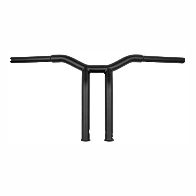 Burly, Dominator raked 1-1/4" T-bar 12" rise. Matte black