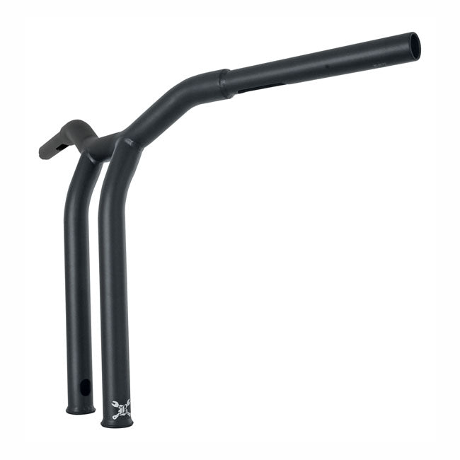 Burly, Dominator raked 1-1/4" T-bar 14" rise. Matte black