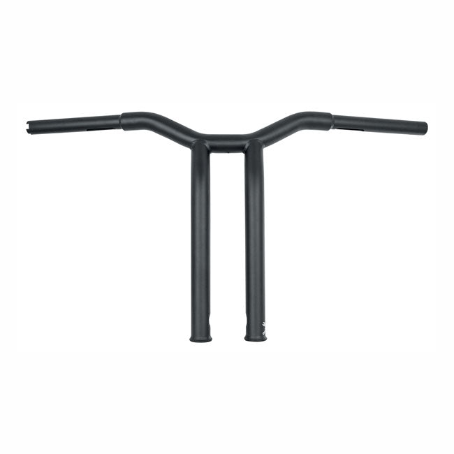 Burly, Dominator raked 1-1/4" T-bar 14" rise. Matte black