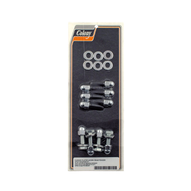 Colony, fender strut mount kit. Chrome — 00-06 Softail (Excl. FXSTD; FLSTN) (NU)