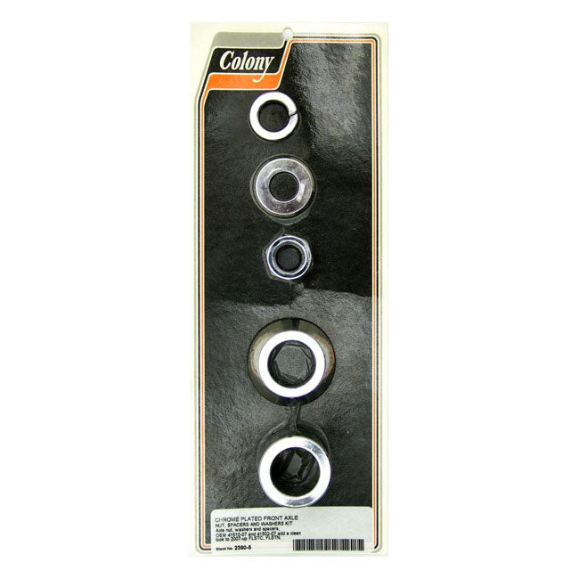 Colony axle spacer kit front, smooth — 07-17 FLSTC/FLSTN