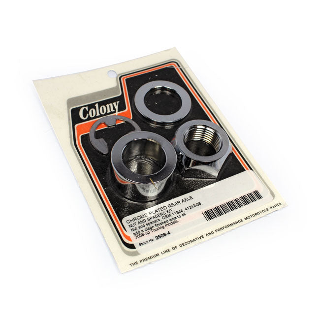 Colony axle spacer kit rear, smooth — 08-17 FLT/Touring (NU)