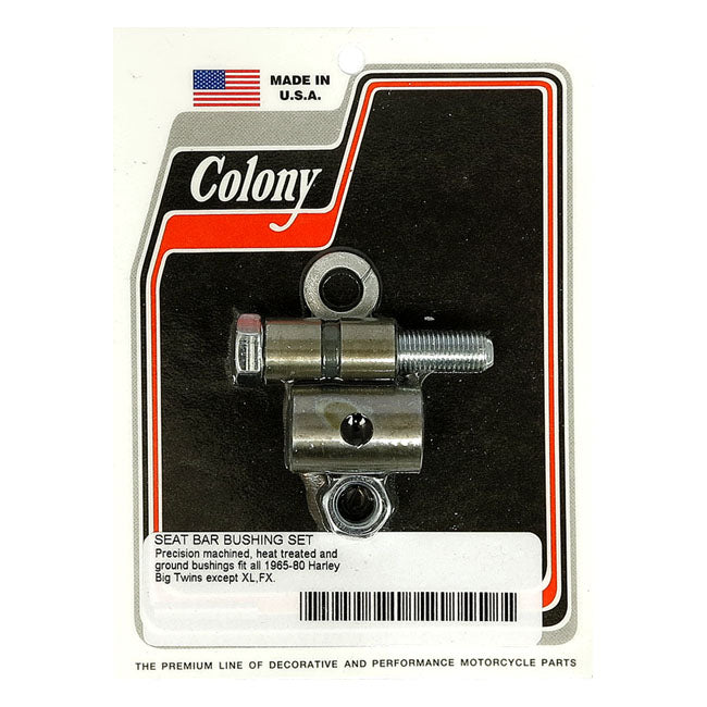 Colony, T-bar bushing kit. Zinc — 65-E81 H-D with T-bar mounted solo seat (NU)