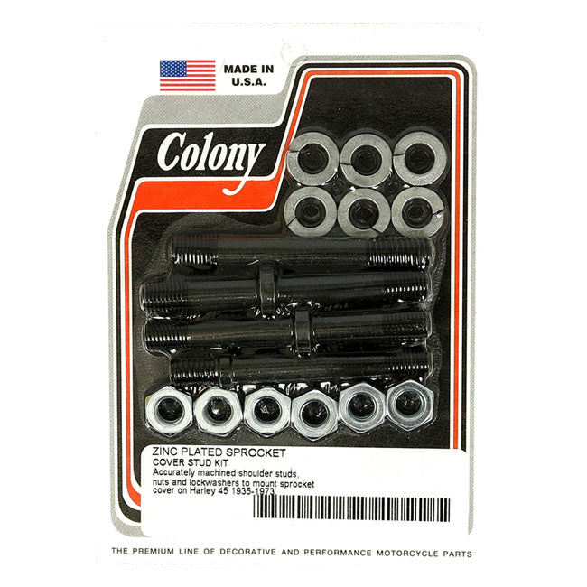 Colony, sprocket cover mount kit. Zinc — 35-73 45" (750cc) Flathead (NU)