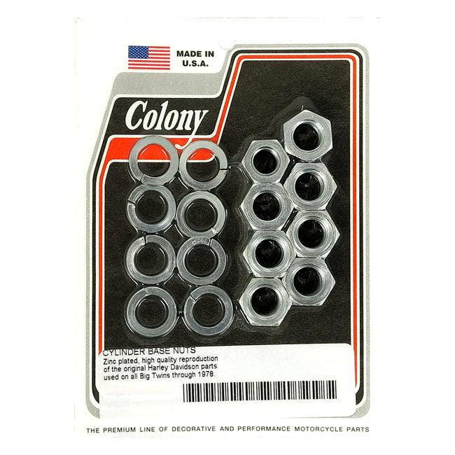 Colony cyl base nut kit — 30-78 Big Twin (NU)