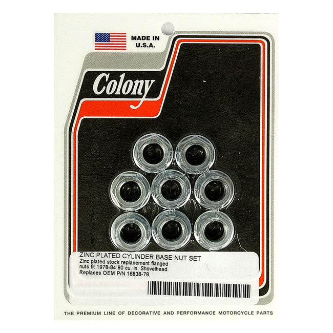 Colony cyl base nut kit — 79-84 1340CC Big Twin (NU)