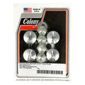 Colony, rocker shaft plug & nut kit. Slotted. Zinc — 66-E71 Shovelhead; 57-E71 XL Sportster (NU)