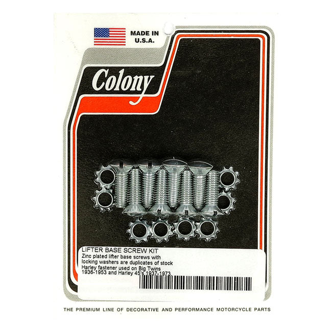 Colony, tappet block mount kit. OEM style, zinc — 36-E53 Big Twin; 37-73 45" Flathead (NU)