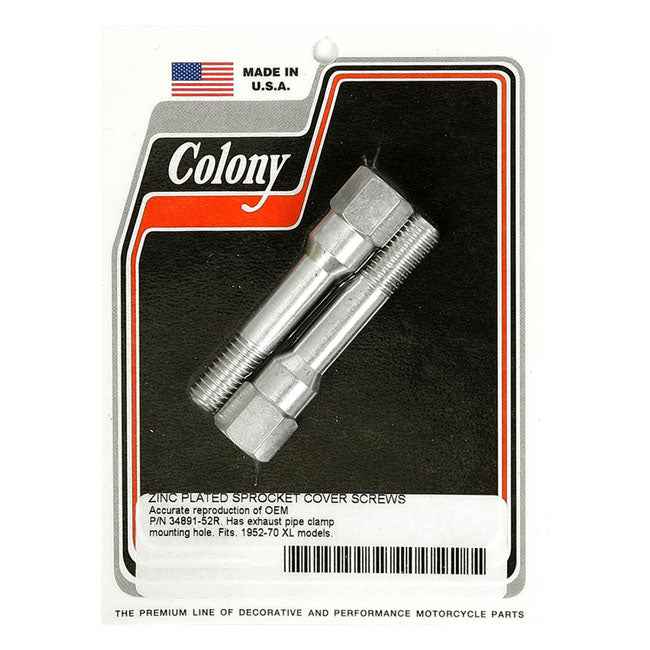 Colony, sprocket cover mount kit. Zinc — 52-56 K model; 57-70 XL Sportster (NU)