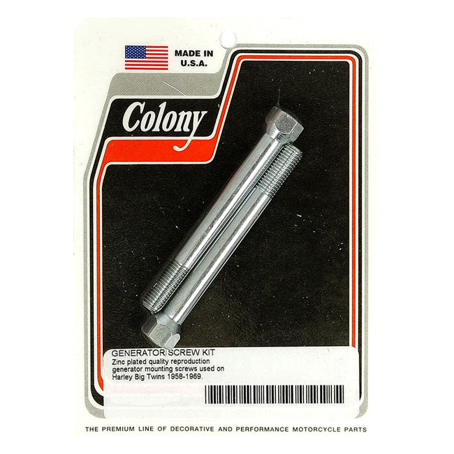 Colony, generator mount kit. Zinc. OEM style — 58-69 Big Twin (NU)