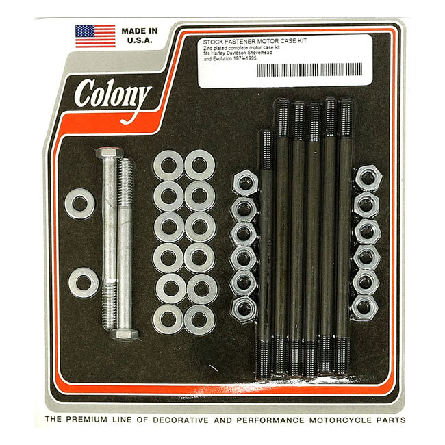 Colony crankcase bolt kit — 79-95 Big Twin (NU)