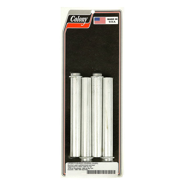 Colony, inner pushrod cover tubes. Zinc — L79-84 Shovelhead; 84-99 Evo Big Twin; 57-90 XL Sportster (NU)