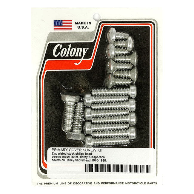 Colony primary mount kit phillips head, zinc — 70-80 Big Twin (NU)