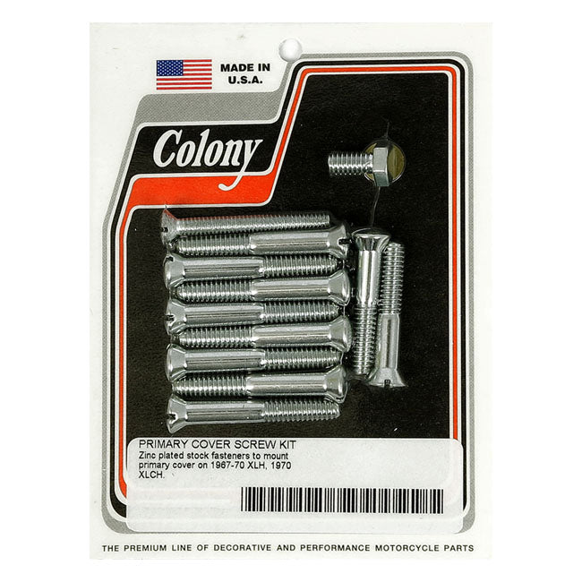 Colony primary mount kit slotted head, zinc — 67-70 XLH; 1970 XLCH (NU)